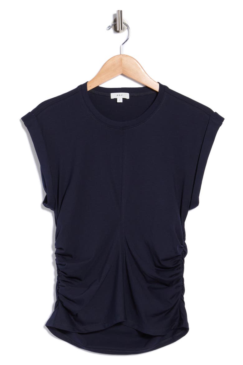 Nia Ruched T-Shirt, Main, color, MARITIME NAVY