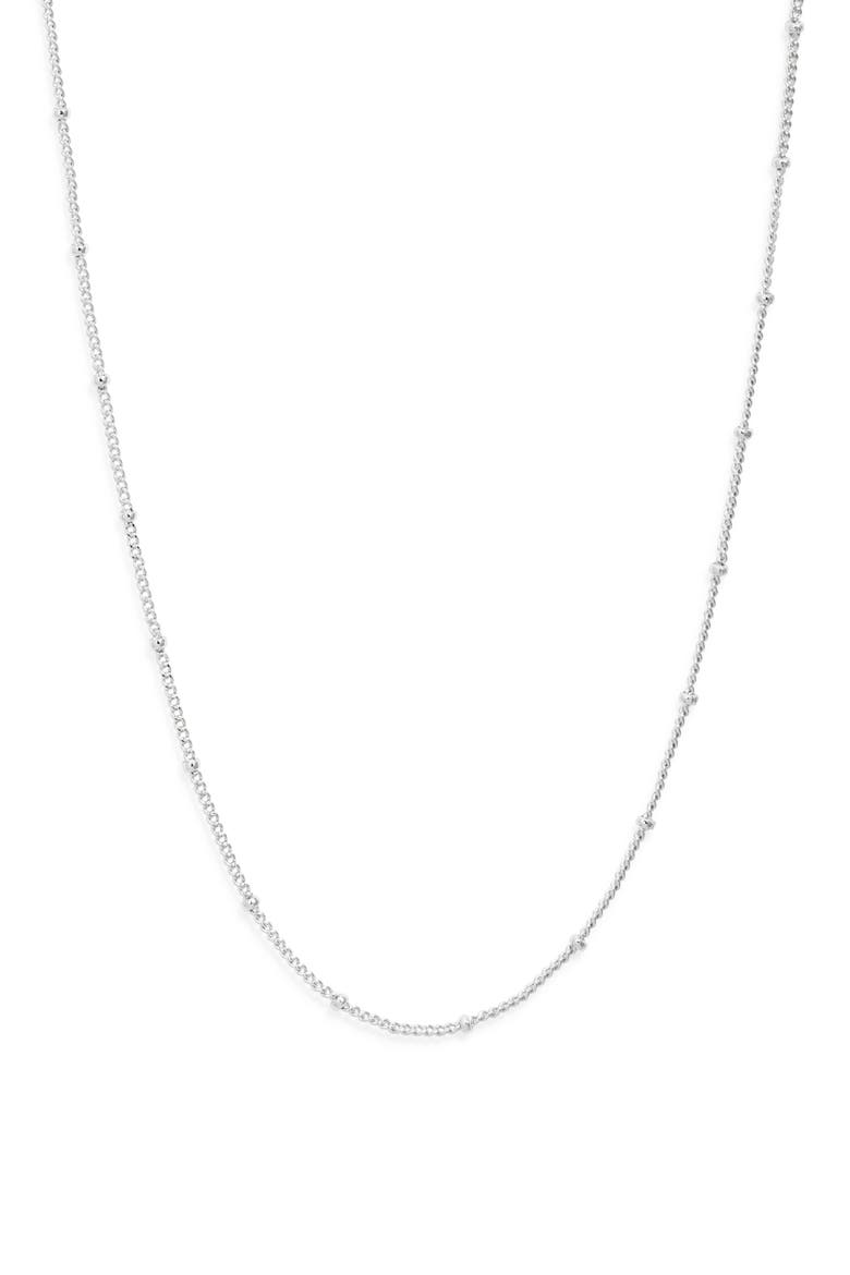 Baby Station Chain Necklace, Main, color, SILVER