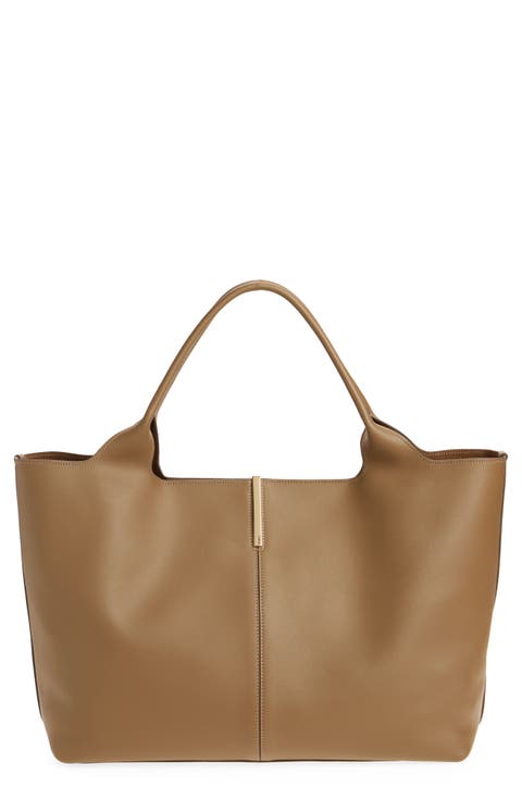 Medium Leather Shopping Bag