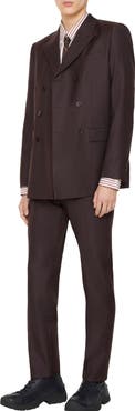 Burberry Striped Wool Mohair Tailored Trousers