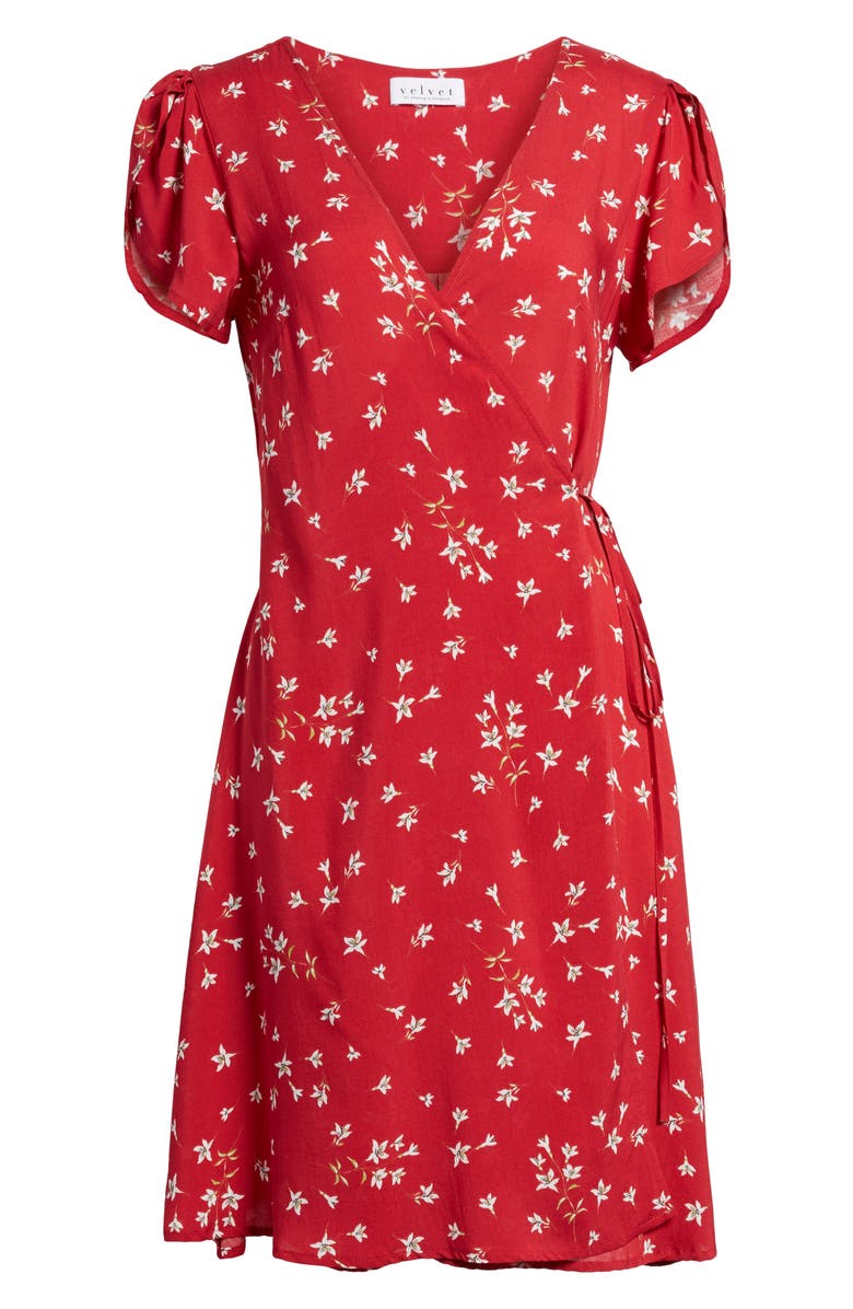 Velvet by Graham & Spencer Spring Floral Wrap Dress, Alternate, color, 