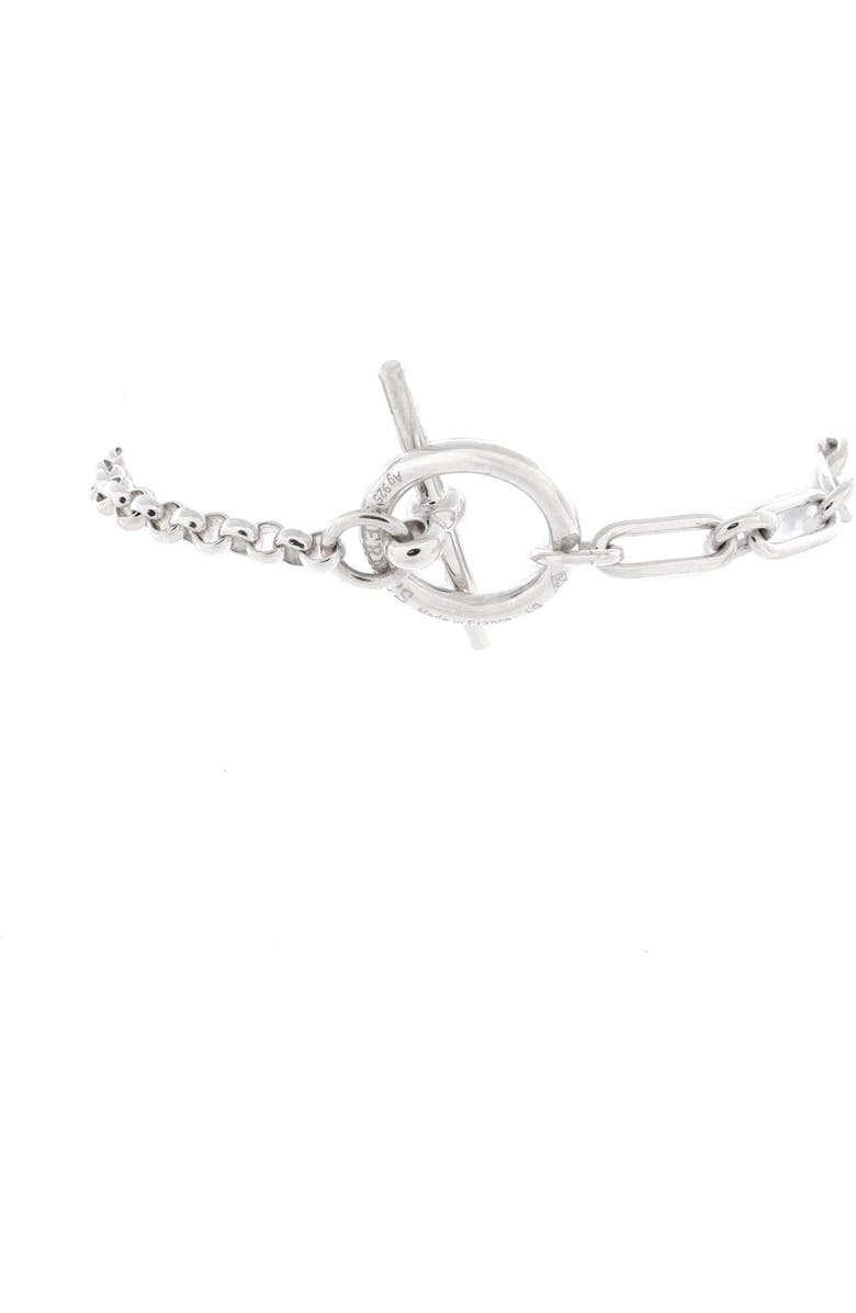 Pre-Owned Hermes Chaine d'Ancre Punk Bracelet Sterling Silver, Alternate, color, Silver