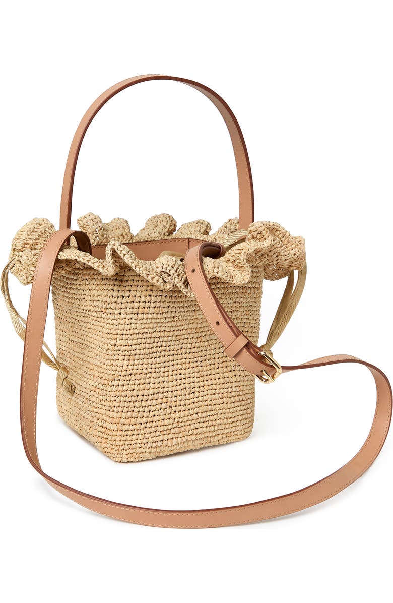 Loeffler Randall Laith Raffia Bucket Bag, Alternate, color, Natural