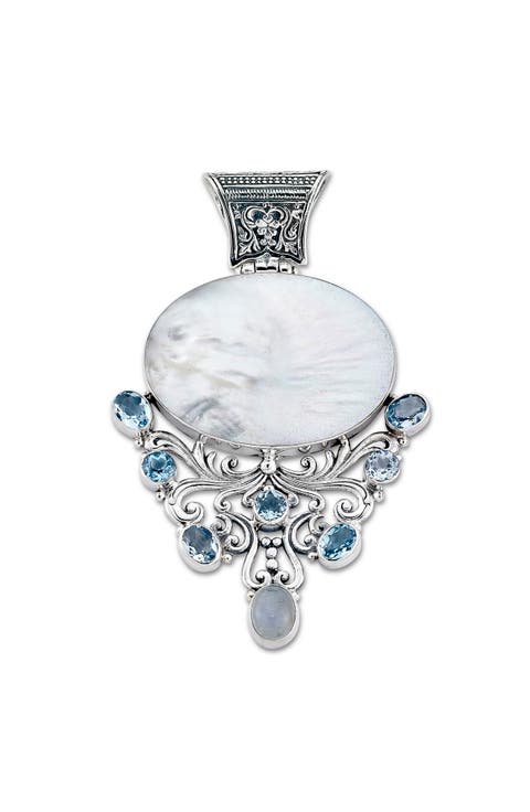 Blue Topaz & Mother-of-Pearl Pendant