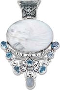 SAMUEL B. Blue Topaz & Mother-of-Pearl Pendant