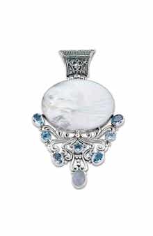SAMUEL B. Blue Topaz & Mother-of-Pearl Pendant