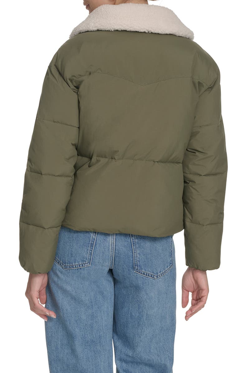 Levi's Western Puffer Jacket, Alternate, color, Olive