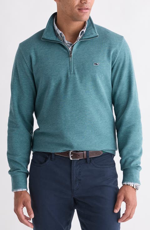 Saltwater Stripe Quarter Zip Pullover