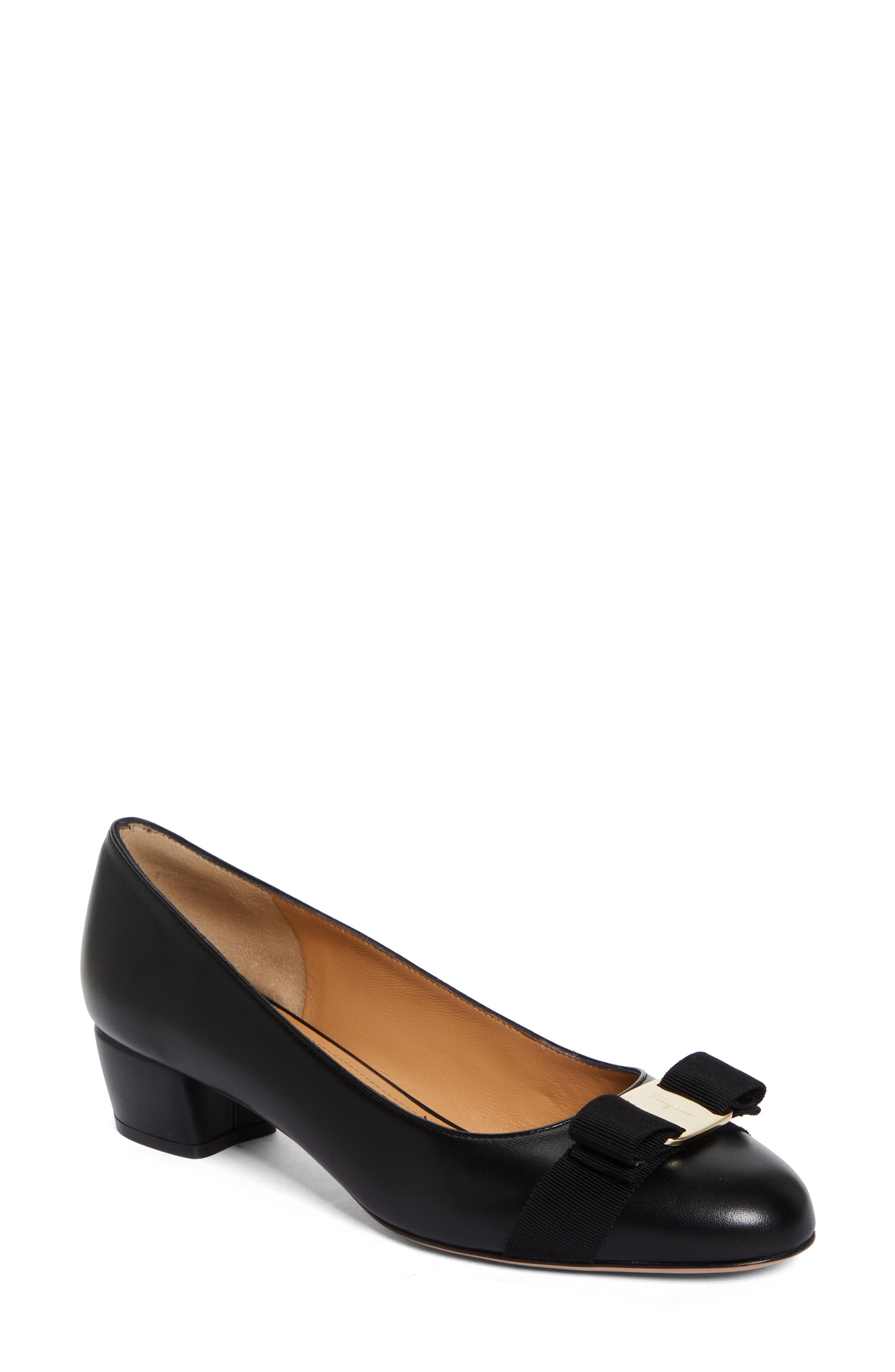 FERRAGAMO Vara Soft Pump, Main, color, Black
