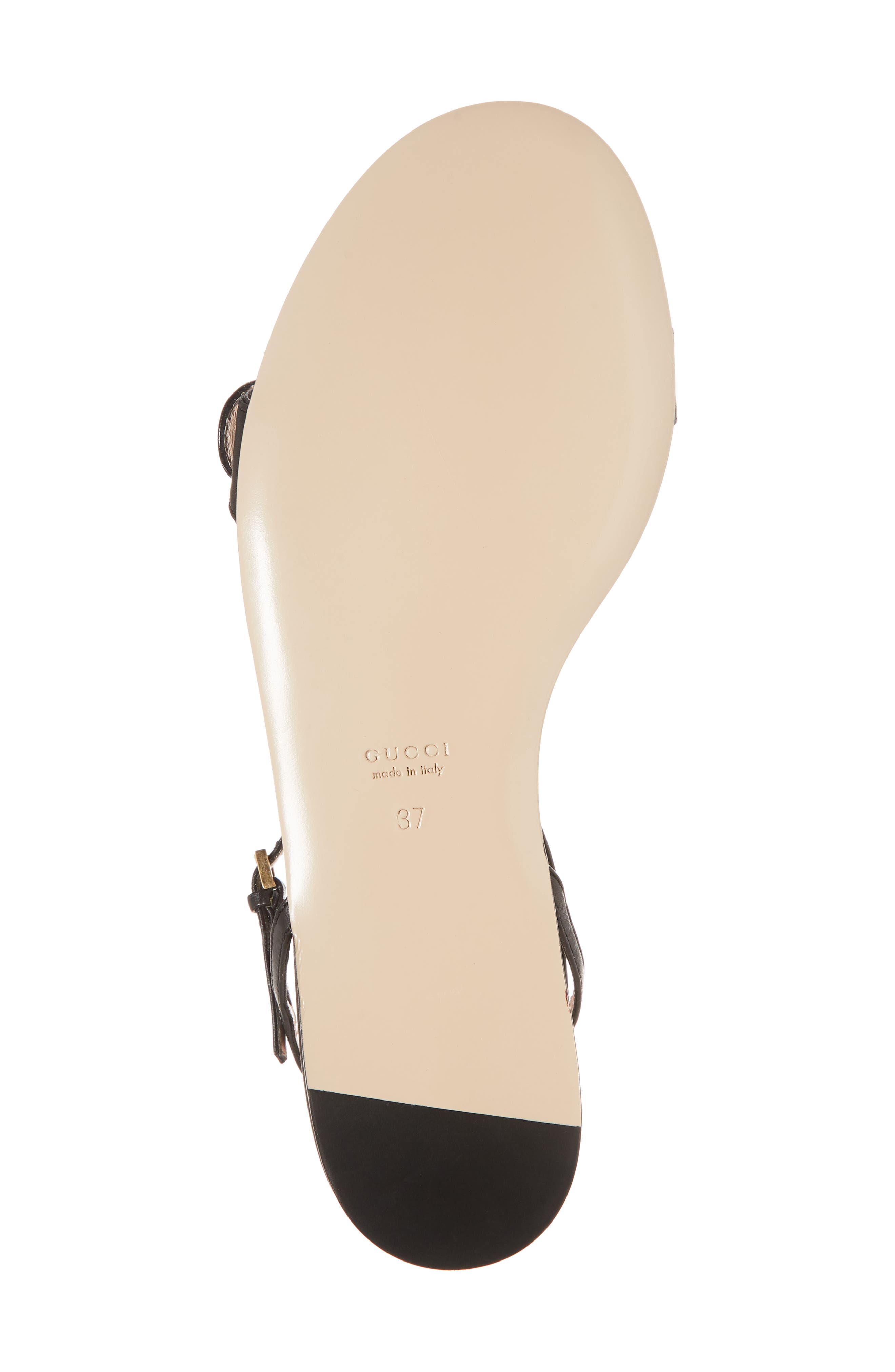 Quarter Strap Flat Sandal, Alternate, color, BLACK