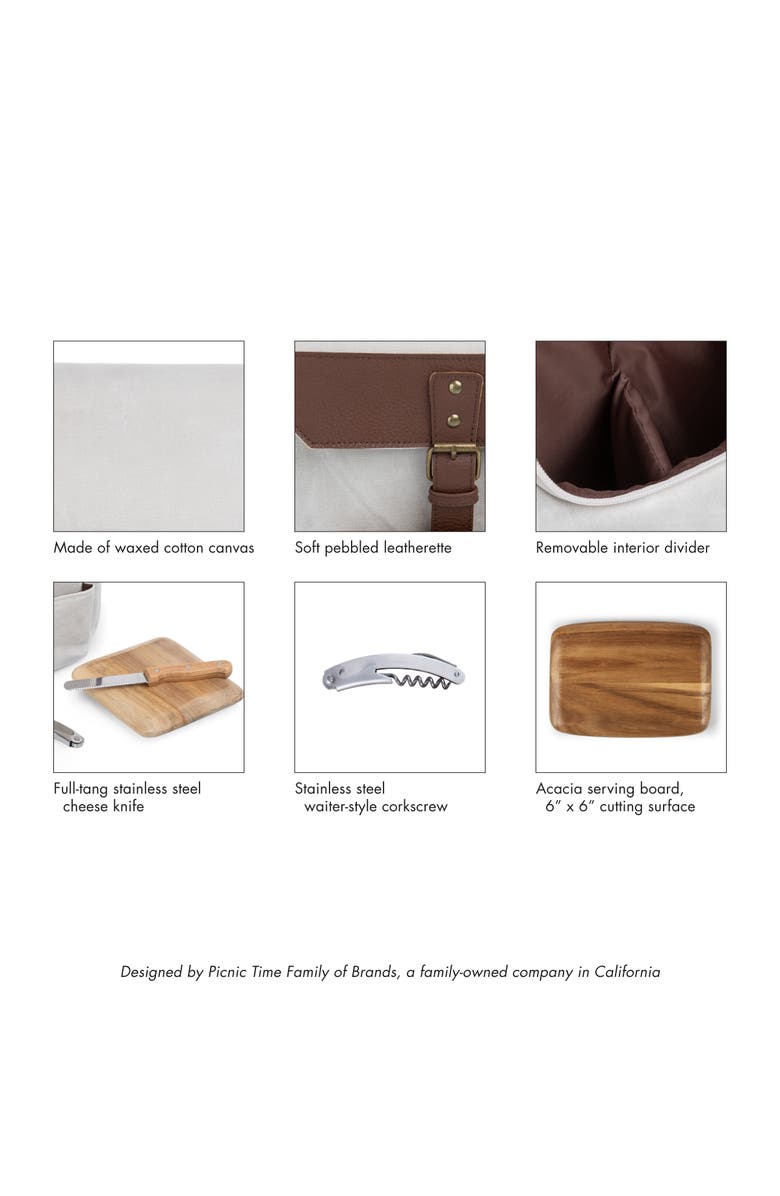 Legacy 2 Bottle Insulated Wine
Cheese Cooler Tote, Alternate, color, White