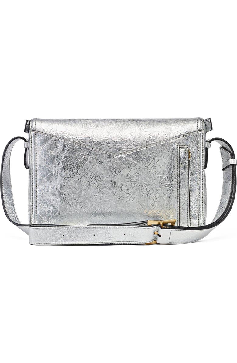 MCM Diamant 3D Shoulder Bag in Metallic Calf Leather, Alternate, color, Silver