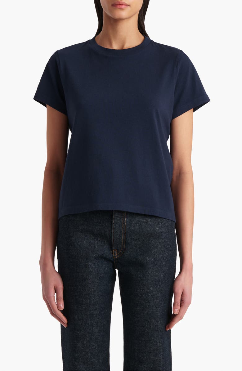 Khaite Emmylou Cotton T-Shirt, Main, color, Indigo