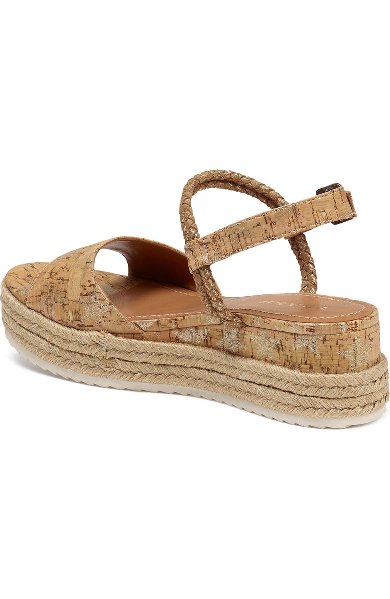 Trask Christine Metallic Espadrille Platform Sandal, Alternate, color,