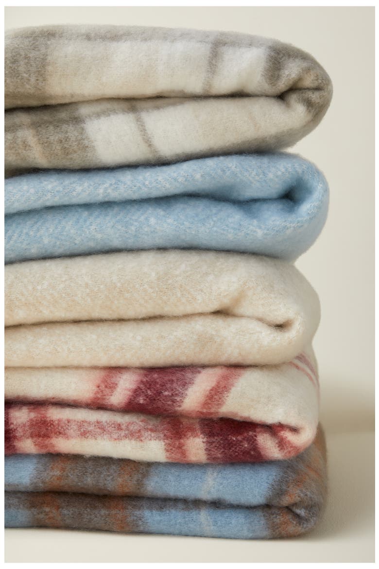 Fireside Fleece Throw Blanket, Alternate, color, SKY BLUE/ COCONUT CREAM