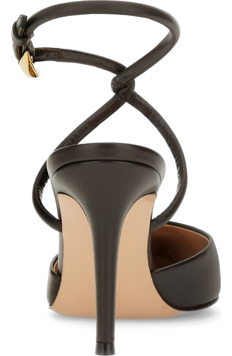 Gianvito Rossi Jungle Mamba Sling Ankle Pump, Alternate, color, Brown Lamb Leather
