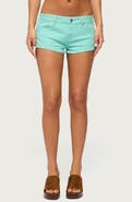 EDIKTED Jagger Low Rise Denim Shorts