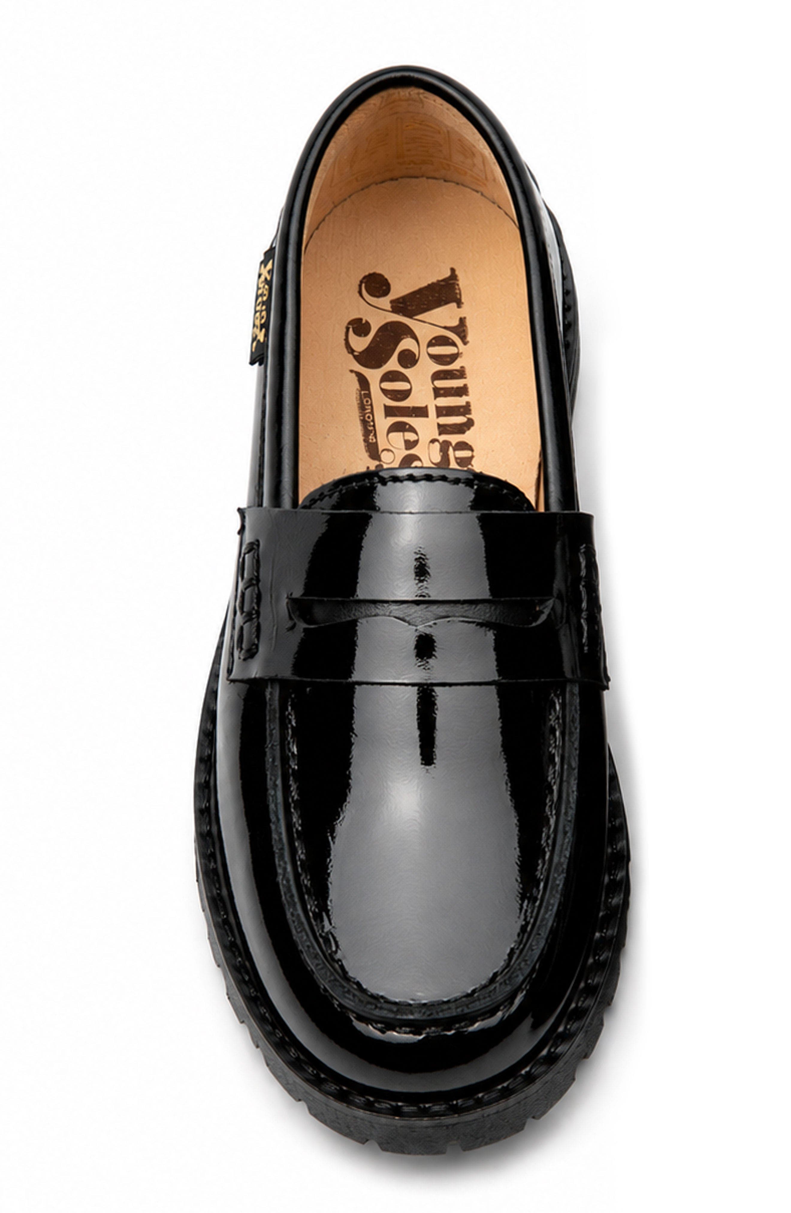 Nicki Kids Loafer, Alternate, color, Black Patent