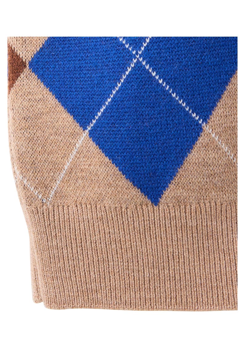 Argyle Polo Sweater, Alternate, color, MEDIUM BROWN