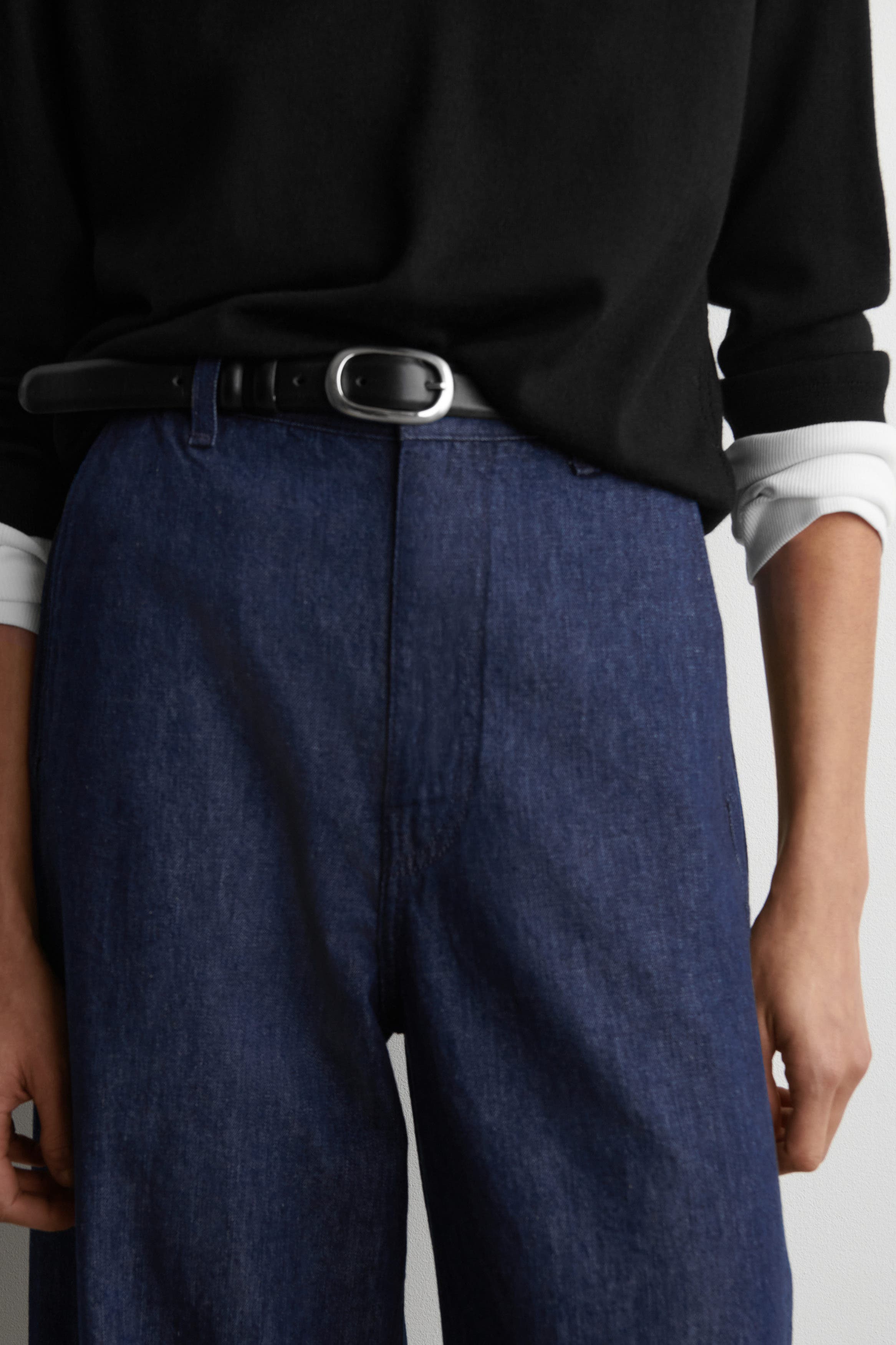 Wide-Leg Denim Pants - image 2