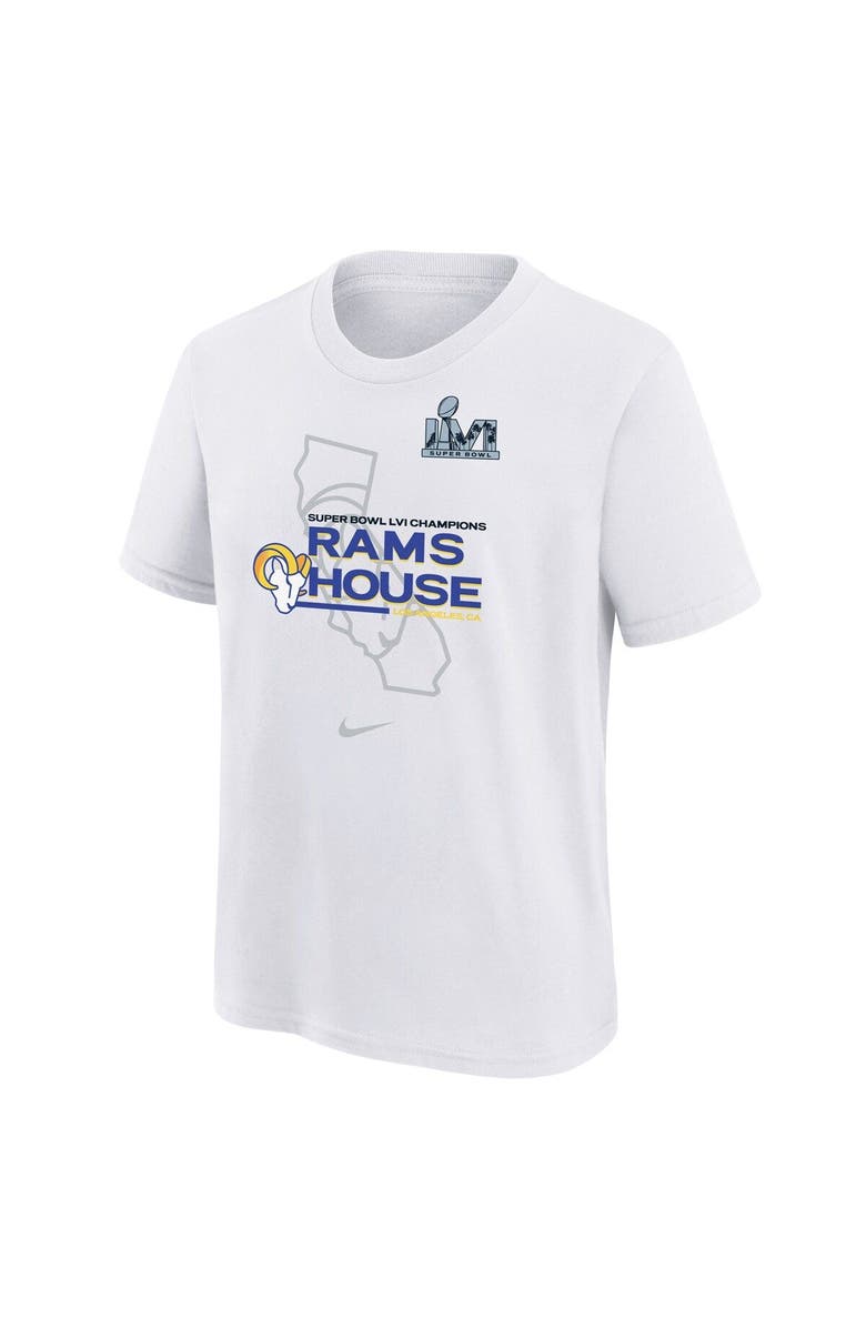 Nike Youth Nike White Los Angeles Rams Super Bowl LVI Champions Hometown T-Shirt, Alternate, color,
