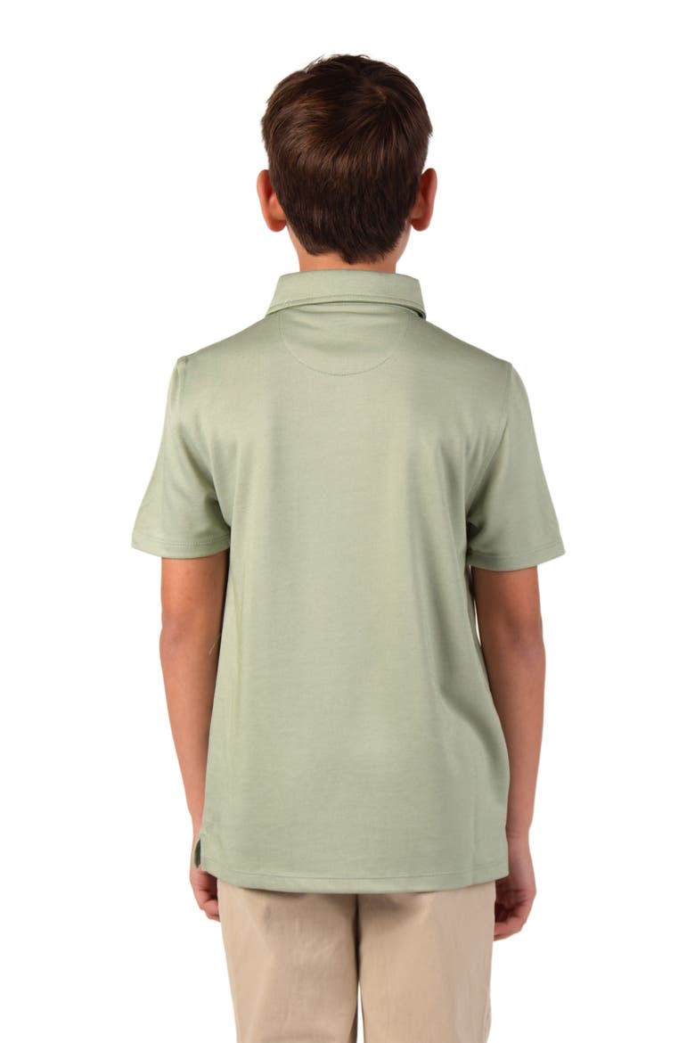 Kids' Solid Knit Polo, Alternate, color, MOSS GREEN