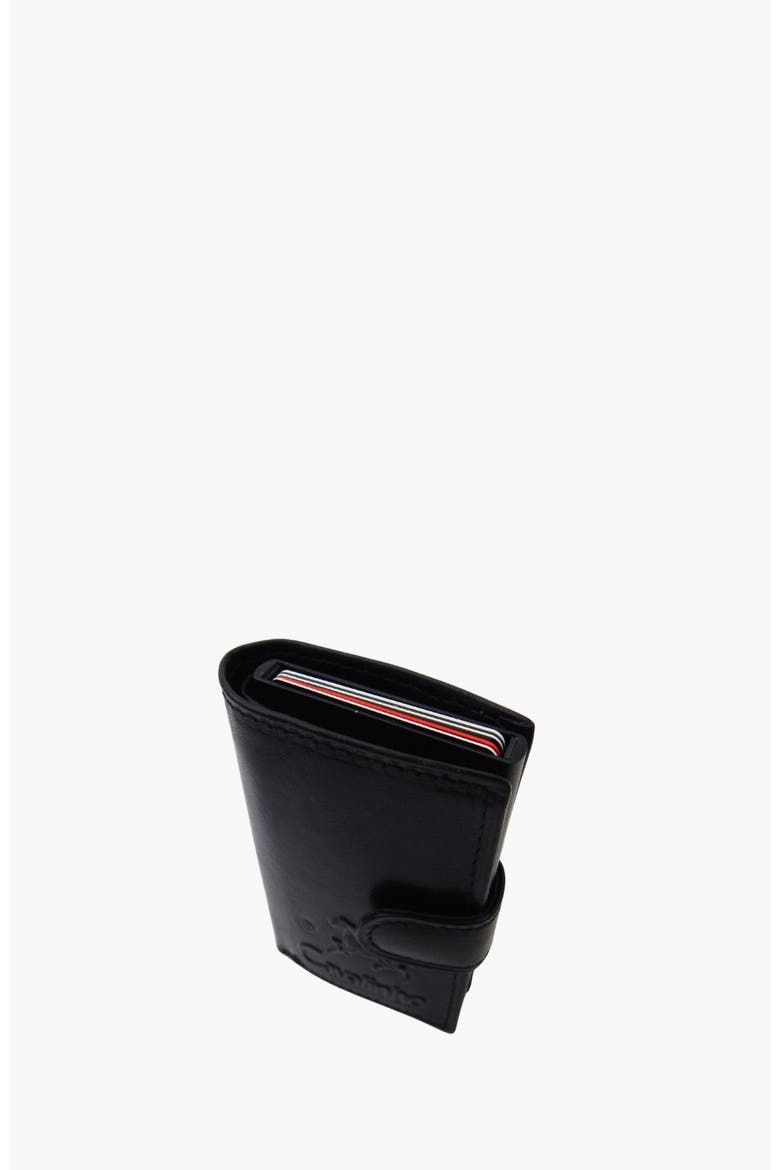 Gentleman Bifold Pop Up Slim Leather Wallet 22, Alternate, color, Black