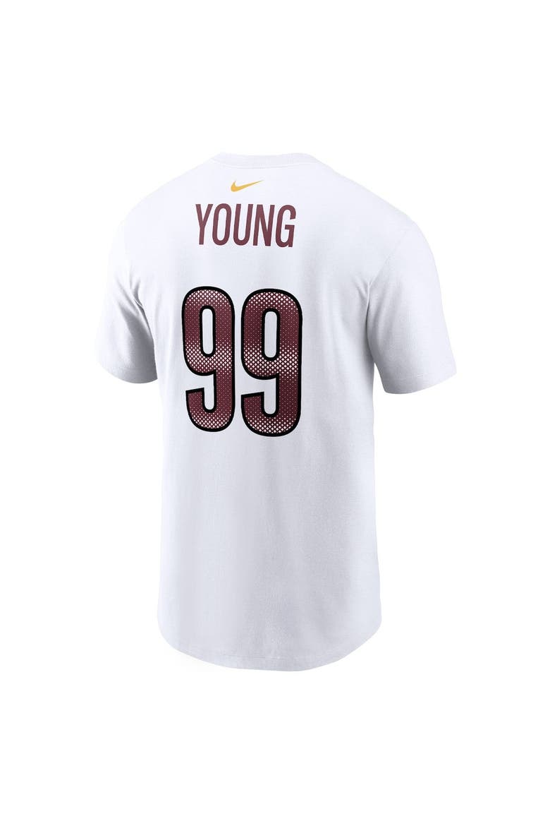 Men's Nike Chase Young White Washington Commanders Player Name & Number T-Shirt, Alternate, color, White