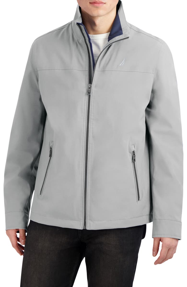Nautica Lightweight Stretch Water Resistant Golf Jacket, Main, color, Cloud Grey