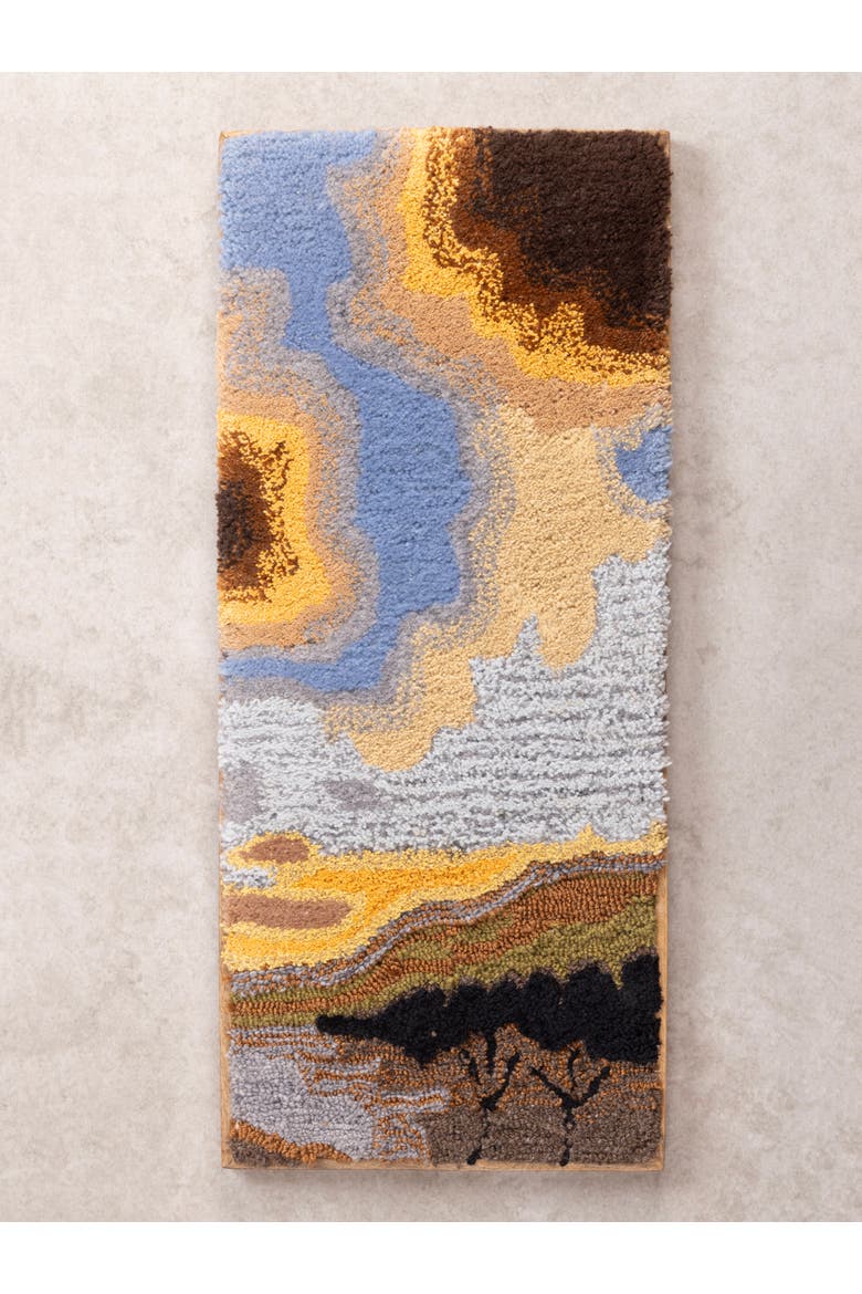 Farida Tufted Wall Art 12"x28", Main, color, Multicolored