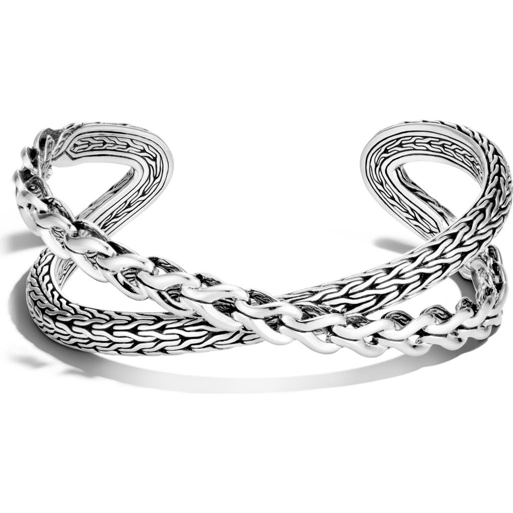 John Hardy Asli Classic Chain Link Silver Crossover Cuff  product