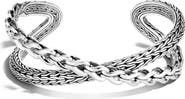 John Hardy Asli Classic Chain Link Silver Crossover Cuff