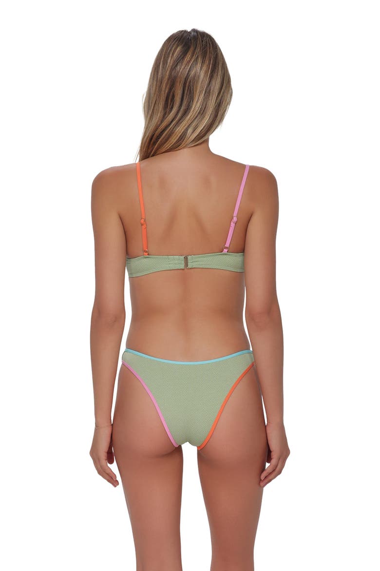 Addie Underwire Bikini Swimsuit Top, Alternate, color, Aloe Lurex