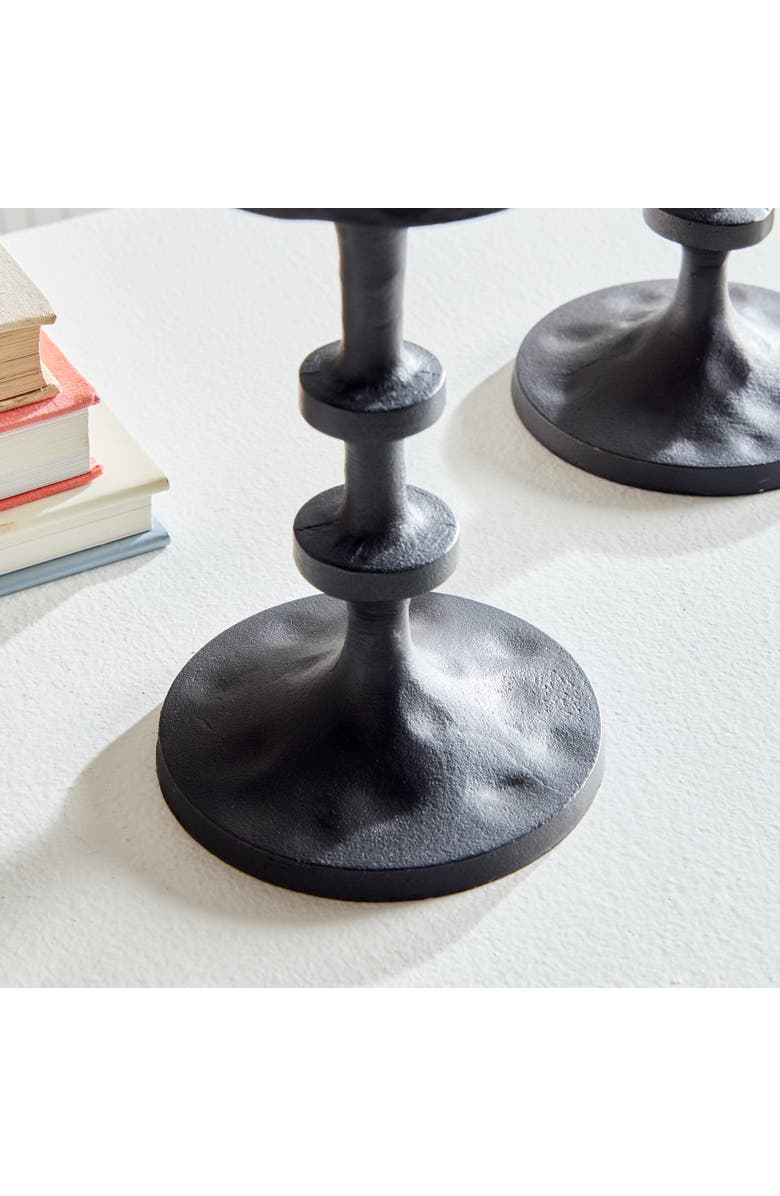 Napa Home & Garden Abacus Petite Candle Stands, Alternate, color, Black