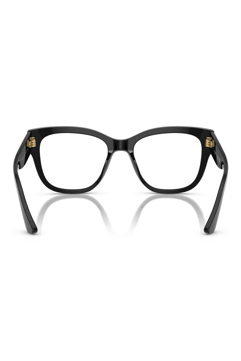 53mm Square Optical Glasses, Alternate, color, BLACK
