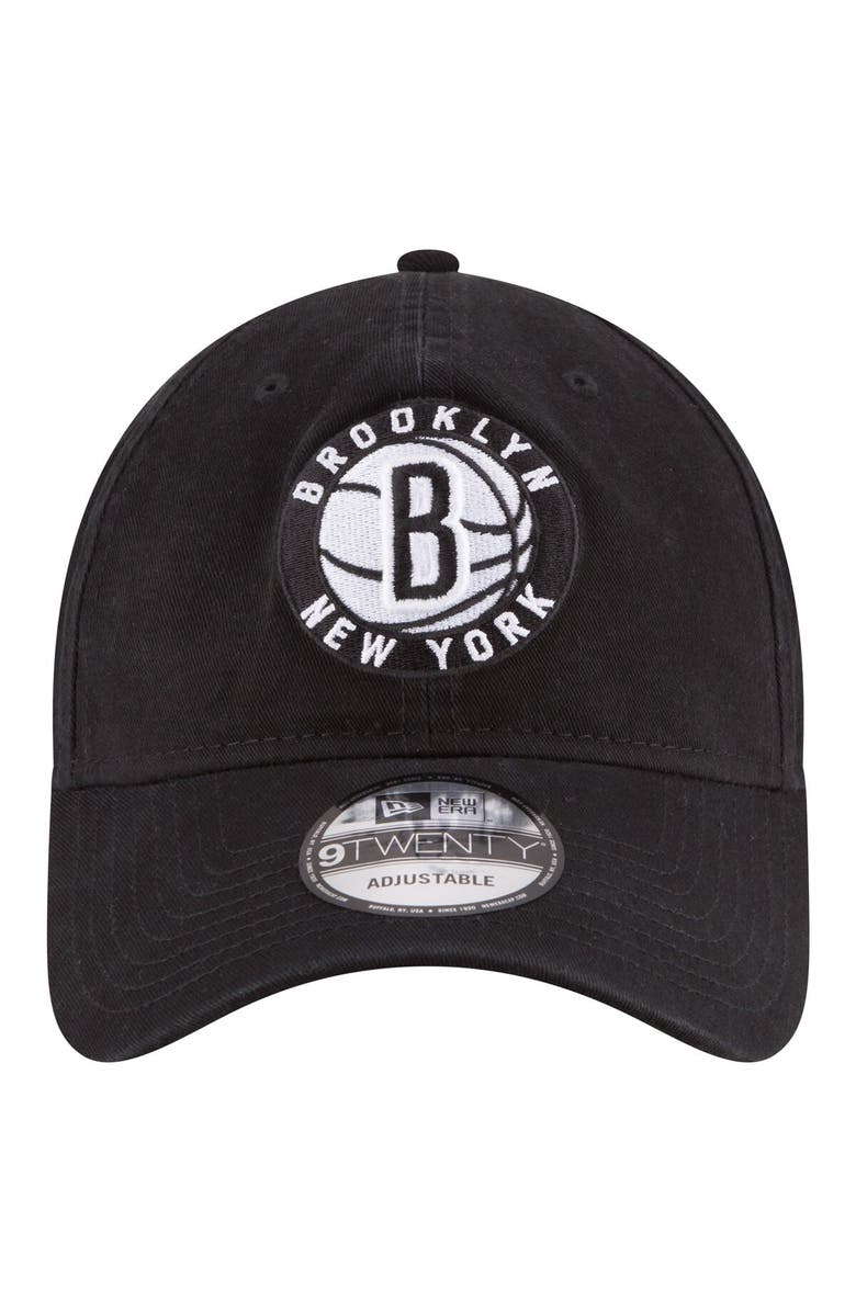 New Era Men's New Era Black Brooklyn Nets Team 2.0 9TWENTY Adjustable Hat, Alternate, color, 