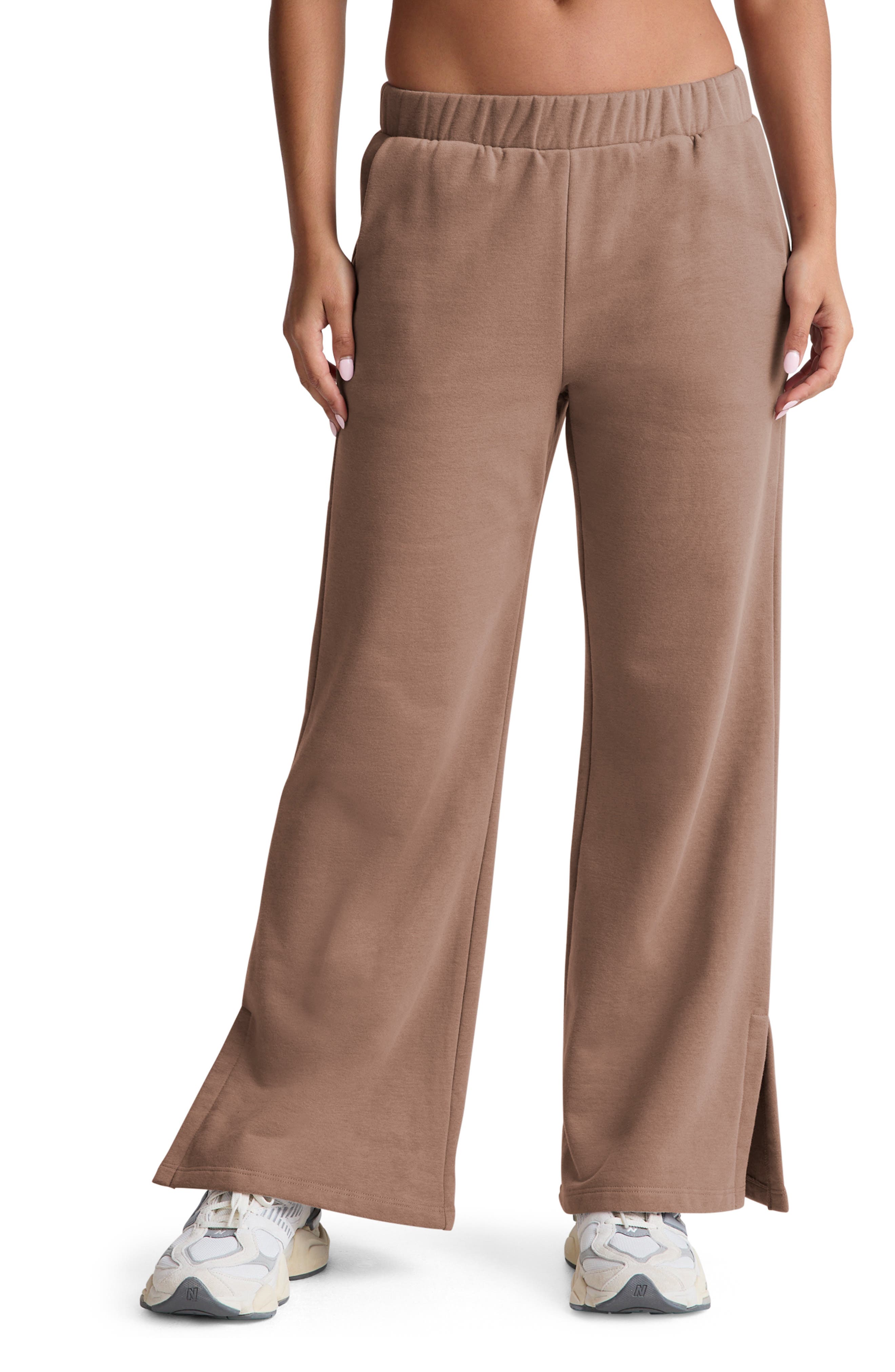 Beyond Yoga Open Ended Mid Rise Wide Leg Pants
