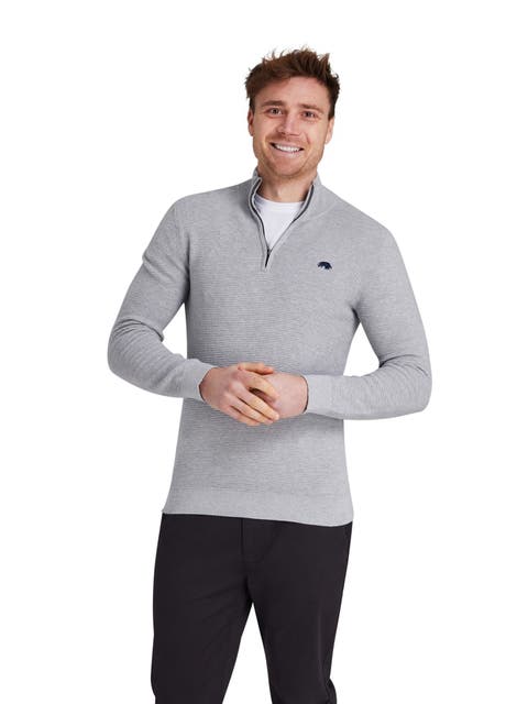 Classic Ribbed Quarter Zip Knit Jumper