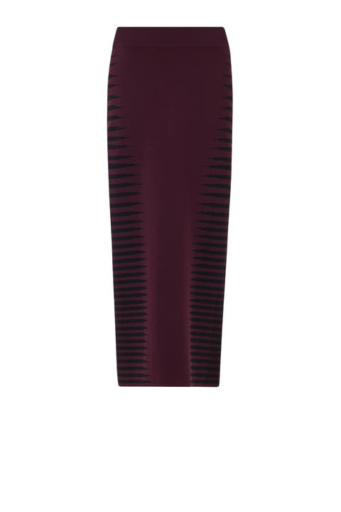 Jacquard Pencil Skirt - Shorter Length