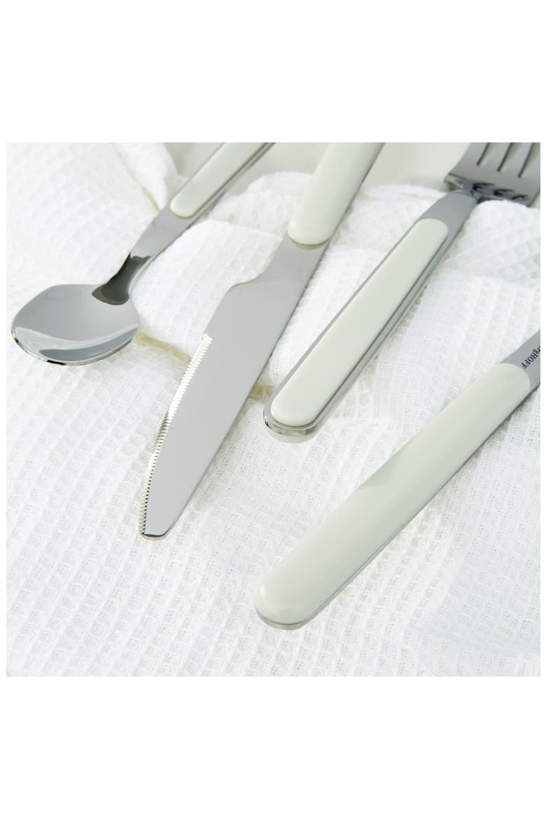 Leo 24-Piece Stainless Steel Flatware Set, Alternate, color, MOONBEAM