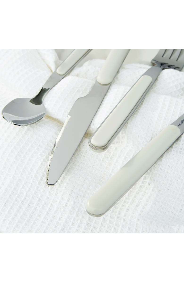 BergHOFF Leo 24-Piece Stainless Steel Flatware Set, Alternate, color, Moonbeam