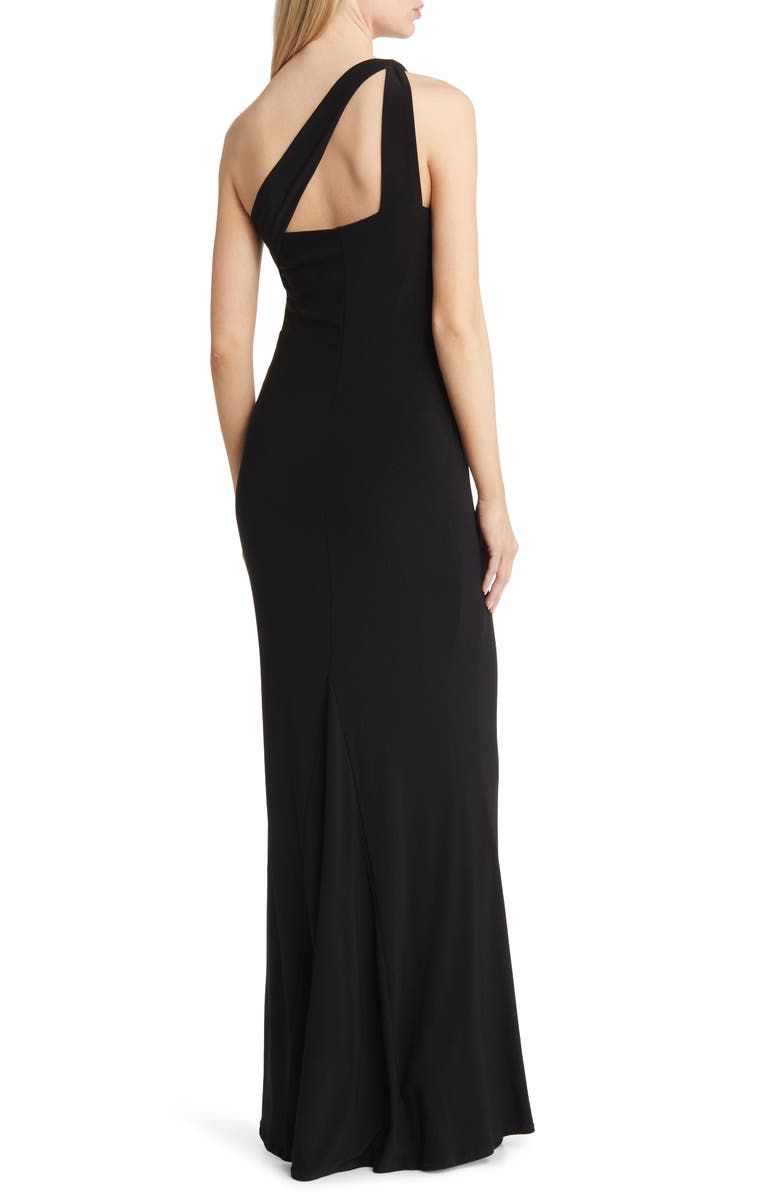 Jump Apparel One-Shoulder Side Slit Trumpet Gown, Alternate, color, 