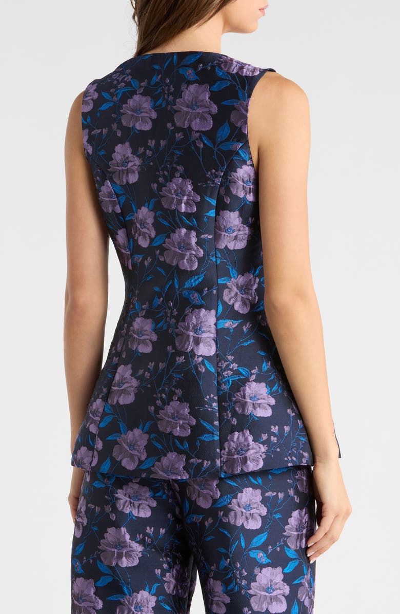 SUGARLIPS Nicole Jacquard Sleeveless Zip-Front Top, Alternate, color, 