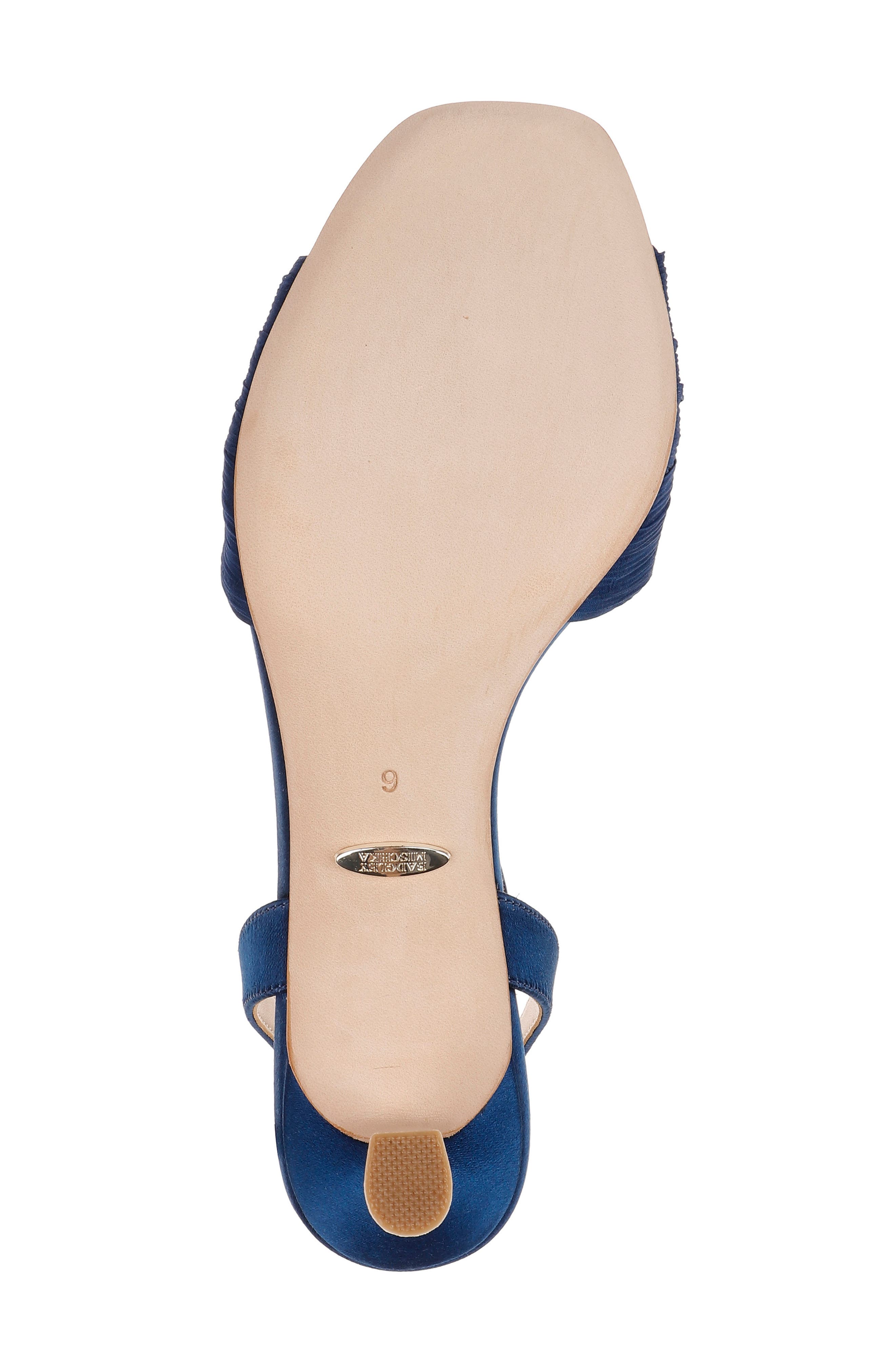 Nimah Ankle Strap Sandal, Alternate, color, NAVY SATIN