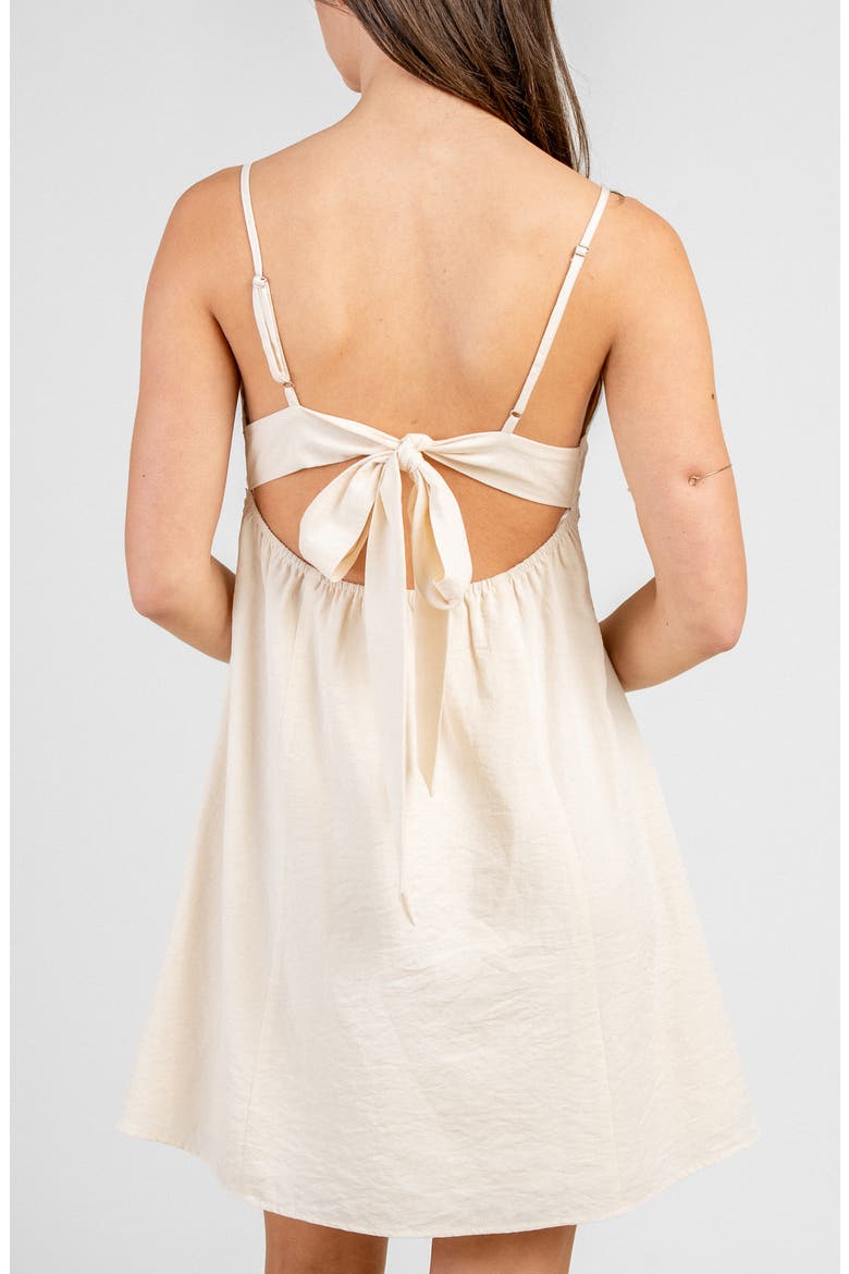 Button Front Embroidered Minidress, Alternate, color, CREAM