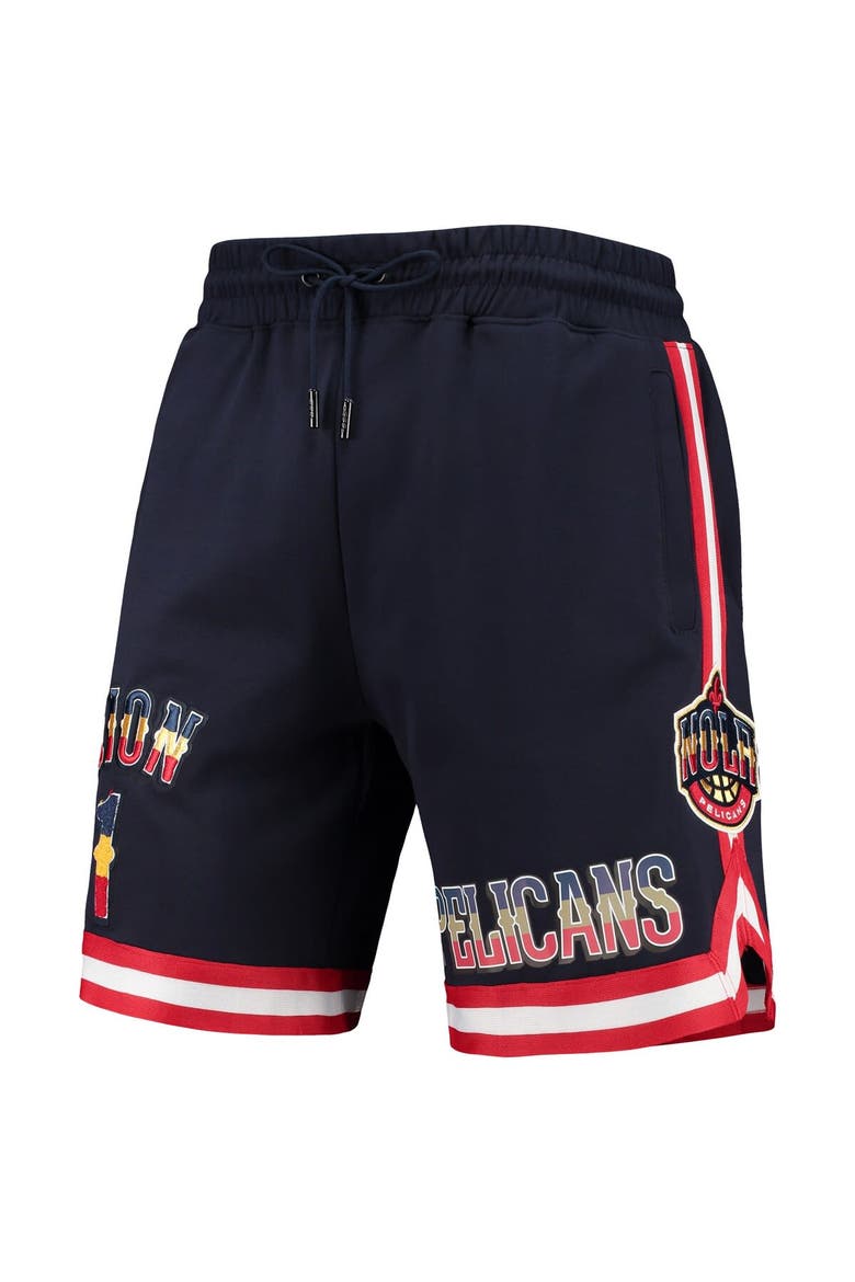 Men's Pro Standard Zion Williamson Navy New Orleans Pelicans Team Logo Player Shorts, Alternate, color, Navy