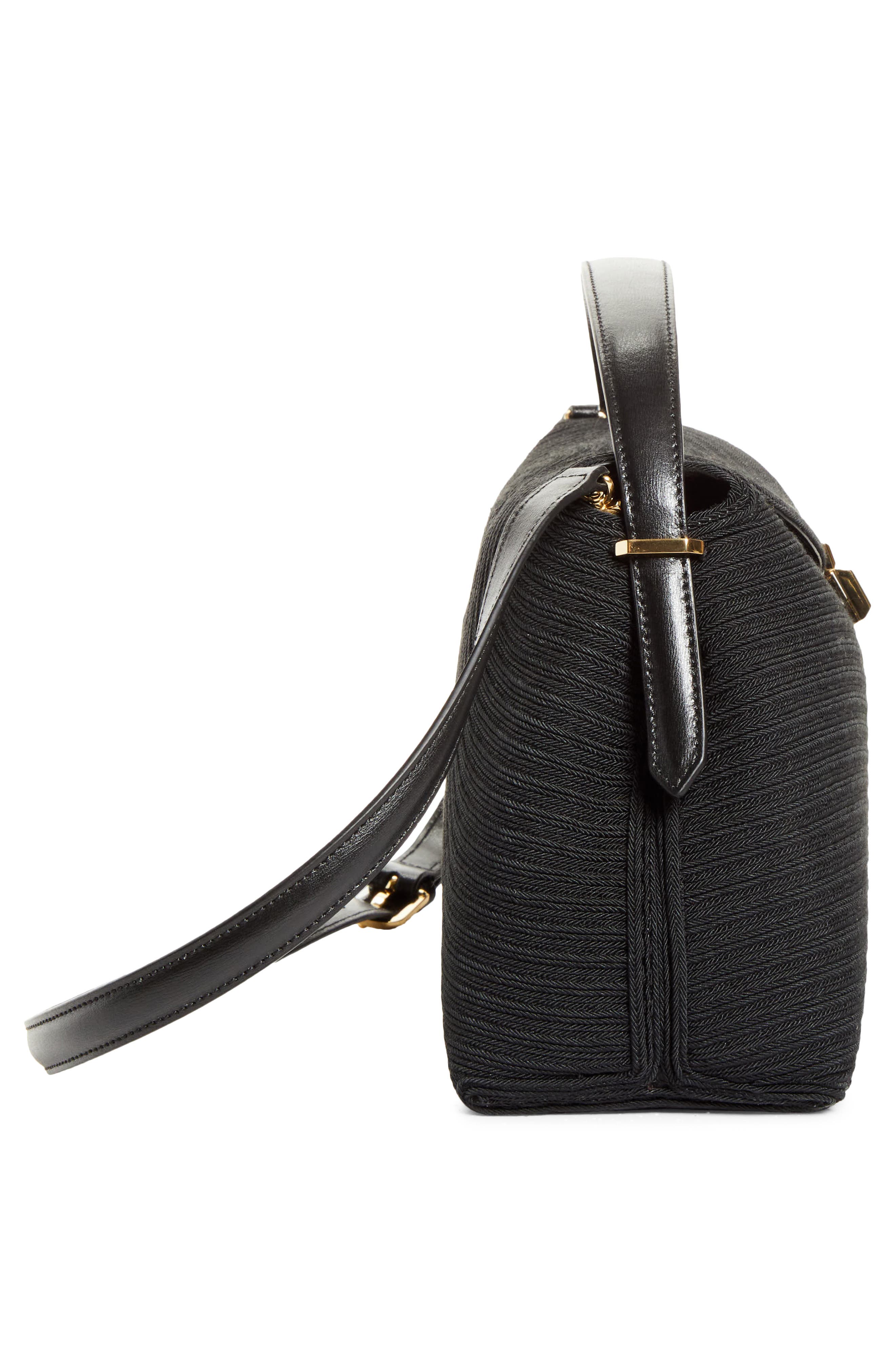 T-Lock Top Handle Bag, Alternate, color, BLACK