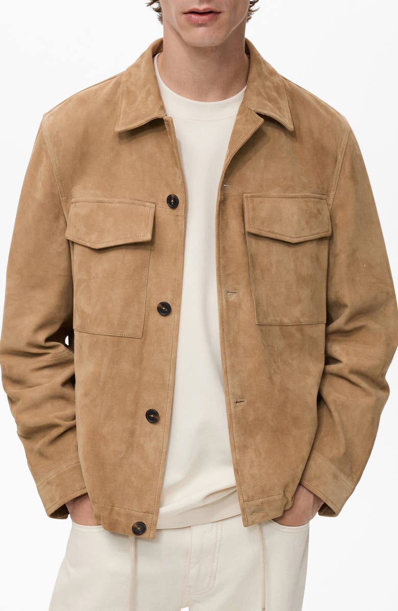 MANGO Suede Jacket, Main, color,