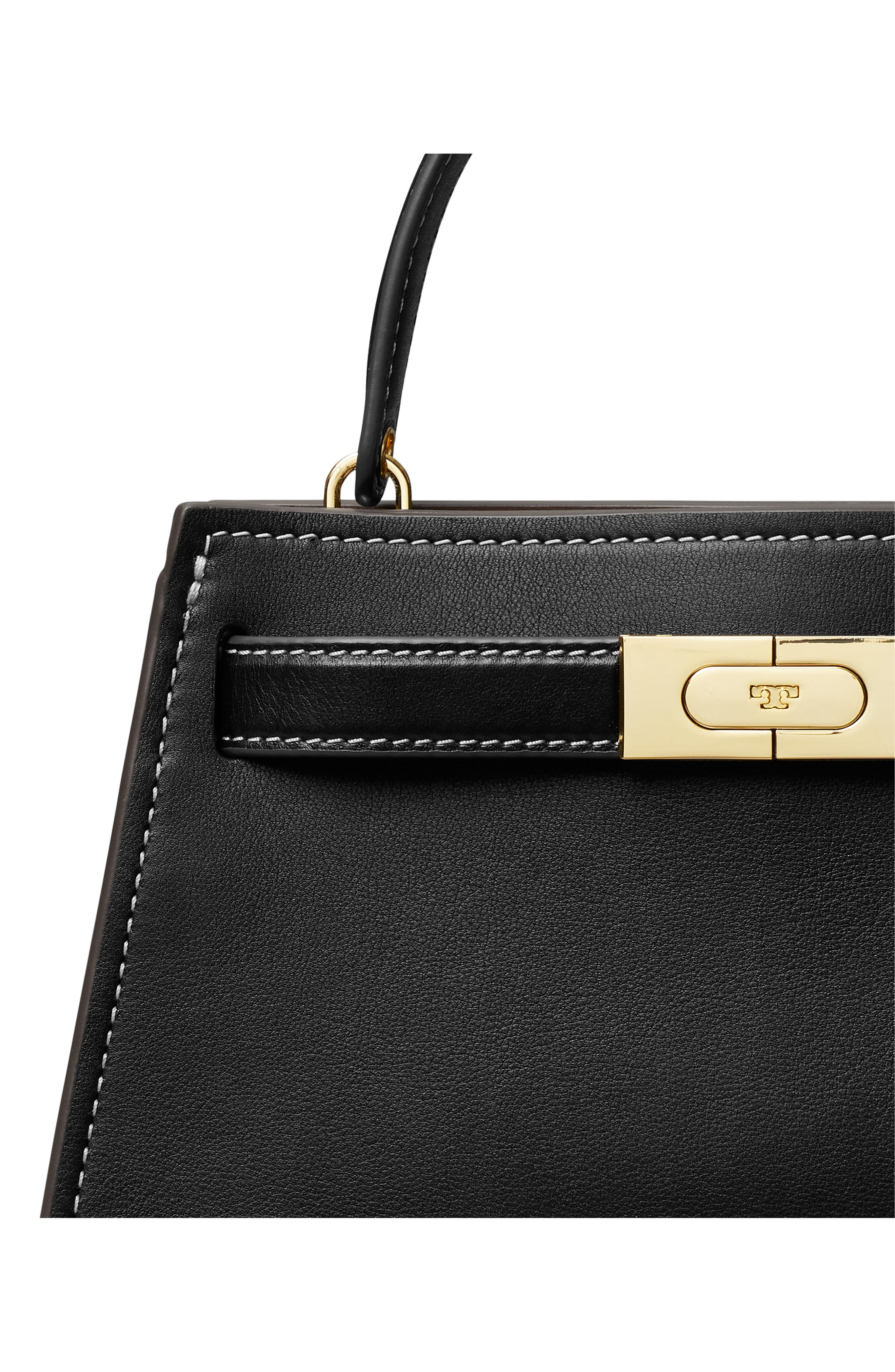 Tory Burch Petite Lee Radziwill Leather Top Handle Bag, Alternate, color, 