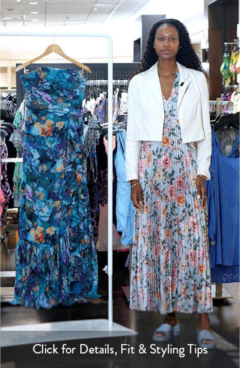 Pleated Ruffle Strapless Mermaid Gown, sales video thumbnail